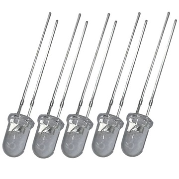 dioda LED super jasna 5 mm fi5 12v czerwona 5 SZT