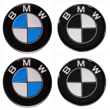 ЭМБЛЕМА ЛОГОТИП СЕРЕБРЯНО-ХРОМ 3D BMW 60 мм