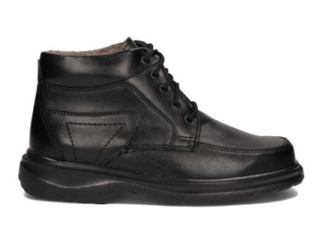 KOZAKI MĘSKIE CIEPŁE ZIMOWE SKÓRZANE WIĄZANE A1 41