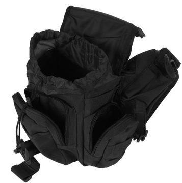 Черная тактическая сумка через плечо Texar Commander