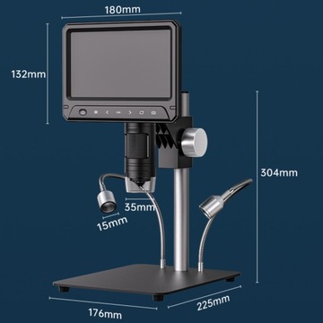 МИКРОСКОП HD ЖК-ЭКРАН 7-ДЮЙМОВЫЙ ЗУМ x1200 12MPix