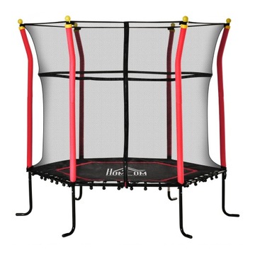 TRAMPOLINA DLA DZIECI Z SIATKĄ 160cm CZERWONA