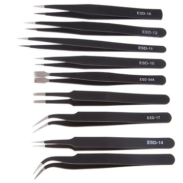 Zestaw precyzyjnych pęset do lutowania/zestaw 9 stalowych narzędzi do lutowania biżuterii