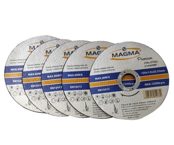 5 Tarcz do cięcia stali metal 125 x 1 flex diax MAGMA