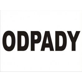TABLICA ODPADY PRZEWÓZ ODPADÓW 400X300 WKŁAD