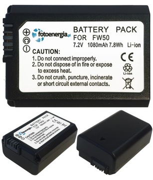 BATERIA AKUMULATOR NP-FW50 do Sony A7 NEX A6400 A6500 A6600 1080MAH