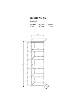 ЗОЛОТОЙ СИСТЕМНЫЙ ШКАФ GD-SW1D55
