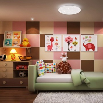 LAMPA SUFITOWA LED 12W EFEKT GWIEŹDZISTEGO NIEBA - POKÓJ SYPIALNIA KORYTARZ