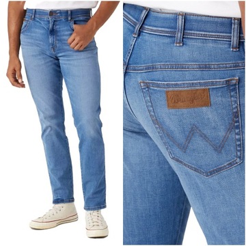 Męskie spodnie jeansowe dopasowane Wrangler TEXAS SLIM W33 L30