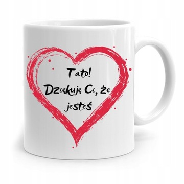KUBEK NA DZIEŃ OJCA DLA TATY TATO! DZIĘKUJE CI! z Nadrukiem ze Zdjęciem