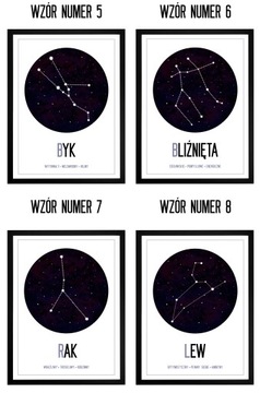 PLAKAT A3 ZNAKI ZODIAKU HOROSKOP RAMA PREZENT