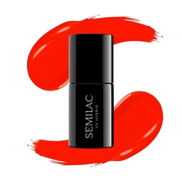 Semilac Lakier hybrydowy neonowy czerwony 567 Neon Red Orange 7ml