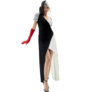 SUKIENKA CRUELLA DE MON 101 DALMATYŃCZYKÓW KOSTIUM DOROŚLI M L 170 176