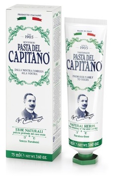 Pasta do ZĘBÓW Del CAPITANO 75 ml - ZIOŁOWA !!