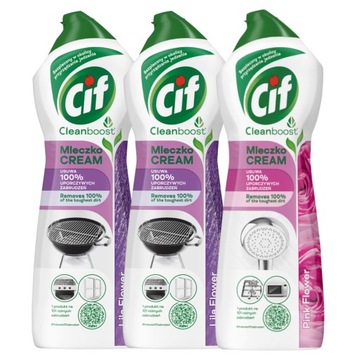 Cif Cream Mleczko do Czyszczenia MIX Zestaw 3x780g
