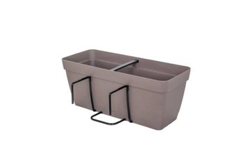 Donica balkonowa balustradowa 40cm taupe