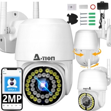 KAMERA ZEWNĘTRZNA WIFI IP OBROTOWA ZOOM x4 FULL HD MONITORING