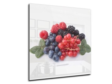 panel szklany między meble dekor 50x55 owoce
