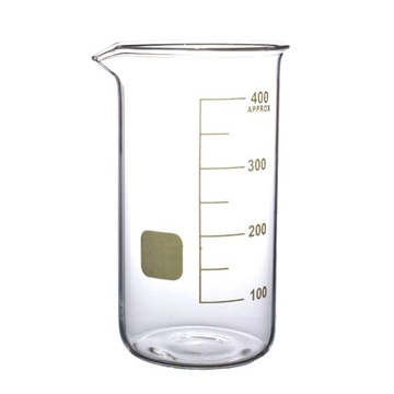 ZLEWKA WYSOKA 400 ml SZKLANA BORO 3.3 PODZIAŁKA