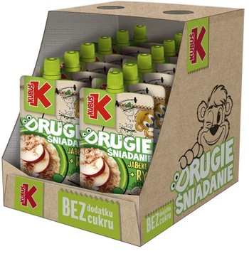 Mus Kubuś Drugie Śniadanie Jabłko cynamon 12x 100g