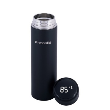 ТЕРМОКРУЖКА LED БУТЫЛКА ТЕМПЕРАТУРА ТЕРМОС 400мл ЧЕРНЫЙ