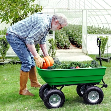 Wózek ogrodowy transportowy Taczka Przyczepka Wywrotka VACO 350 kg 75 L