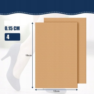 4 НАКЛЕЙКИ НА ПОДОШВУ, ПРОТИВОСКОЛЬЗЯЩИЕ ПОКРЫТИЯ ДЛЯ ОБУВИ, БЕЖЕВЫЙ, РЕЗИНА