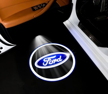 ZESTAW 2 LAMPKA LED PROJEKTOR RZUTNIK LOGO DO AUTA FORD FOCUS MONDEO FIESTA