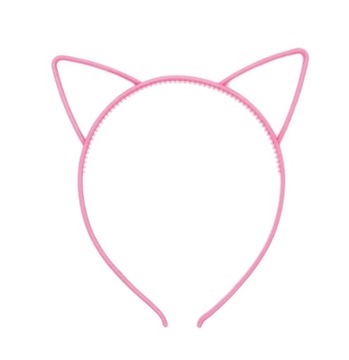 Balet Taniec Opaska do Włosów Kocie Uszy Różowa