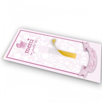 Podziękowania dla gości na chrzest MERCI 5 SZT.