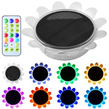 1X RGB SOLARNA LAMPA DO BASENU PŁYWAJĄCA+PILOT