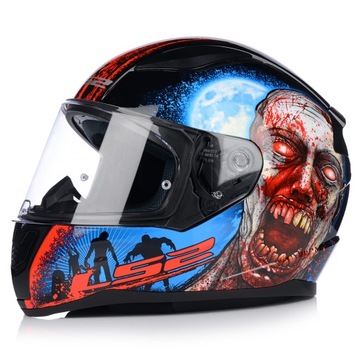 МОТОЦИКЛЬНЫЙ ШЛЕМ LS2 FF353 RAPID II ZOMBIE RED СИСТЕМА PINLOCK ECER 22.06