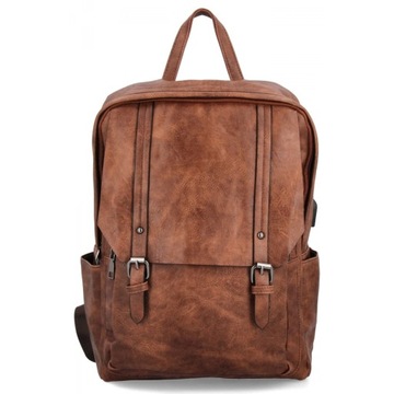 Plecak Damski Vintage XL Herisson 22H2023-160 Brązowy