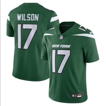 Camisa Masculinos New York Jets 17Garrett Wilson 2024 De Futebol Americana