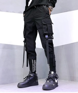 Men's Retro High Streetwear Cargo Pants Men Loose