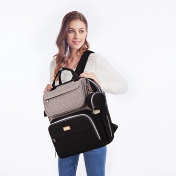 LEQUEEN РЮКЗАК ДОРОЖНАЯ СУМКА УДОБНЫЙ ОРГАНАЙЗЕР ДЛЯ КОЛЯСКИ ДЛЯ МАТЕРИ USB 5в1