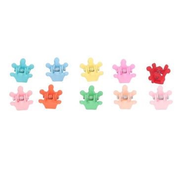 100шт мини-заколки для волос с короной, разноцветные k