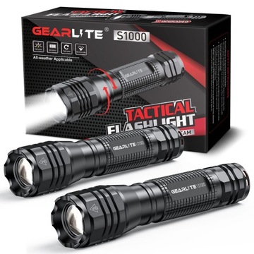 Gearlite Lampa Latarka LED Kemping ZESTAW 2-PACK
