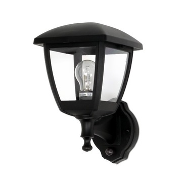 LAMPA OGRODOWA ZEWNĘTRZNA Z CZUJNIKIEM RUCHU I ZMIERZCHU E27