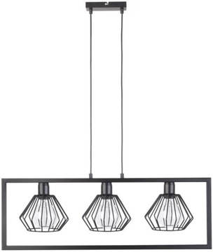 SIGMA Nowoczesna lampa LED SAGA 3 CZARNY lampa wisząca LED