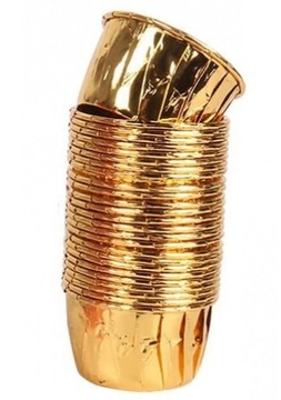 ЗОЛОТЫЕ БУМАЖНЫЕ КРЕПЛЕНИЯ 50 ШТ ДЛЯ МАФФИНОВ, МАФФИНОВ, МАФФИНОВ