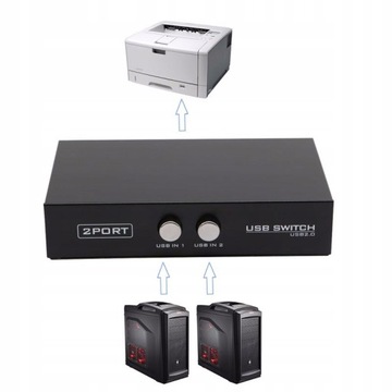 2-портовый коммутатор USB 2.0 для сканера и принтера