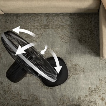 НАПОЛЬНЫЙ ВЕНТИЛЯТОР ВРАЩАЮЩИЙСЯ ВЕНТИЛЯТОР ДИСТАНЦИОННЫЙ ЧЕРНЫЙ