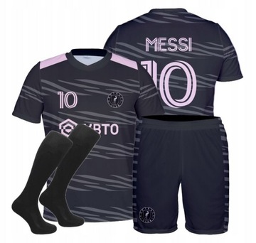 MESSI INTER MIAMI Komplet Piłkarski Koszulka + spodenki + getry r. 140 cm