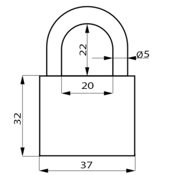 ЗАМОК НАВЕСНОЙ ДЛЯ ШКАФА WARD СЕРЫЙ QLOCK KZS 40 СТАЛЬНАЯ БОЧКА