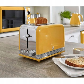Swan Retro ST19010YELNEU Toster 2 plasterki,