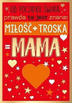 Prezent dla Mamy super kartka na Dzień Matki pełna miłości Prezent PR417