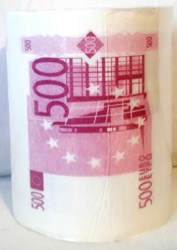 PAPIER toaletowy Rolka 500 Euro na prezent