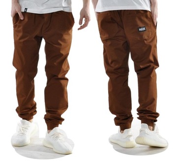 Spodnie XL Bossline Casual Jogger brązowe joggery