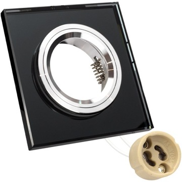 HALOGENOWE OCZKO SUFITOWE DO ŻARÓWEK LED GU10 OPRAWKA DO ŁAZIENKI SZKŁO